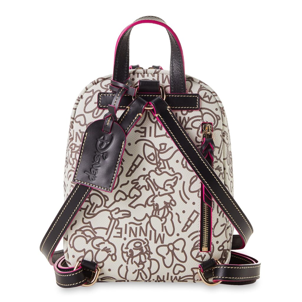Minnie Line Art Backpack (back) by Dooney & Bourke