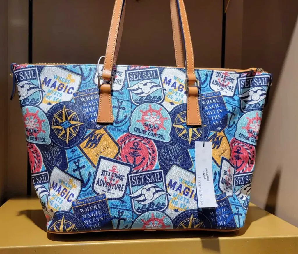 Disney Cruise Line Luggage Stickers 2022 Tote Bag (back) by Disney Dooney & Bourke