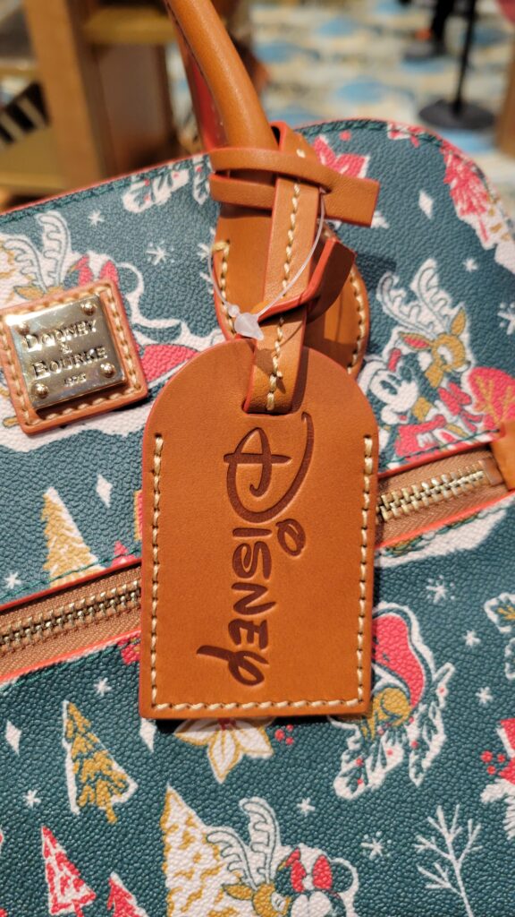 Mickey and Minnie Mouse Christmas 2022 Leather Hangtag by Dooney & Bourke