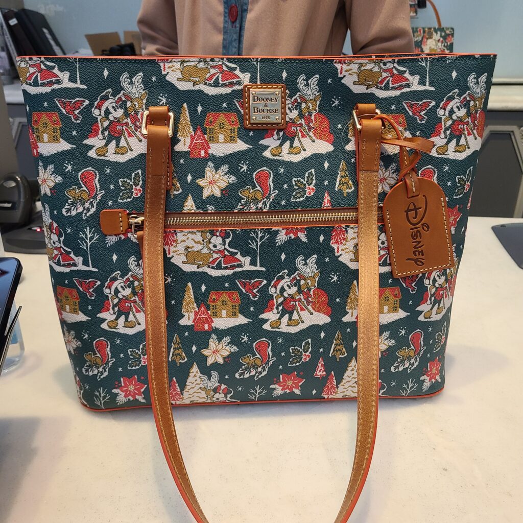 Mickey and Minnie Mouse Christmas 2022 Tote by Dooney & Bourke