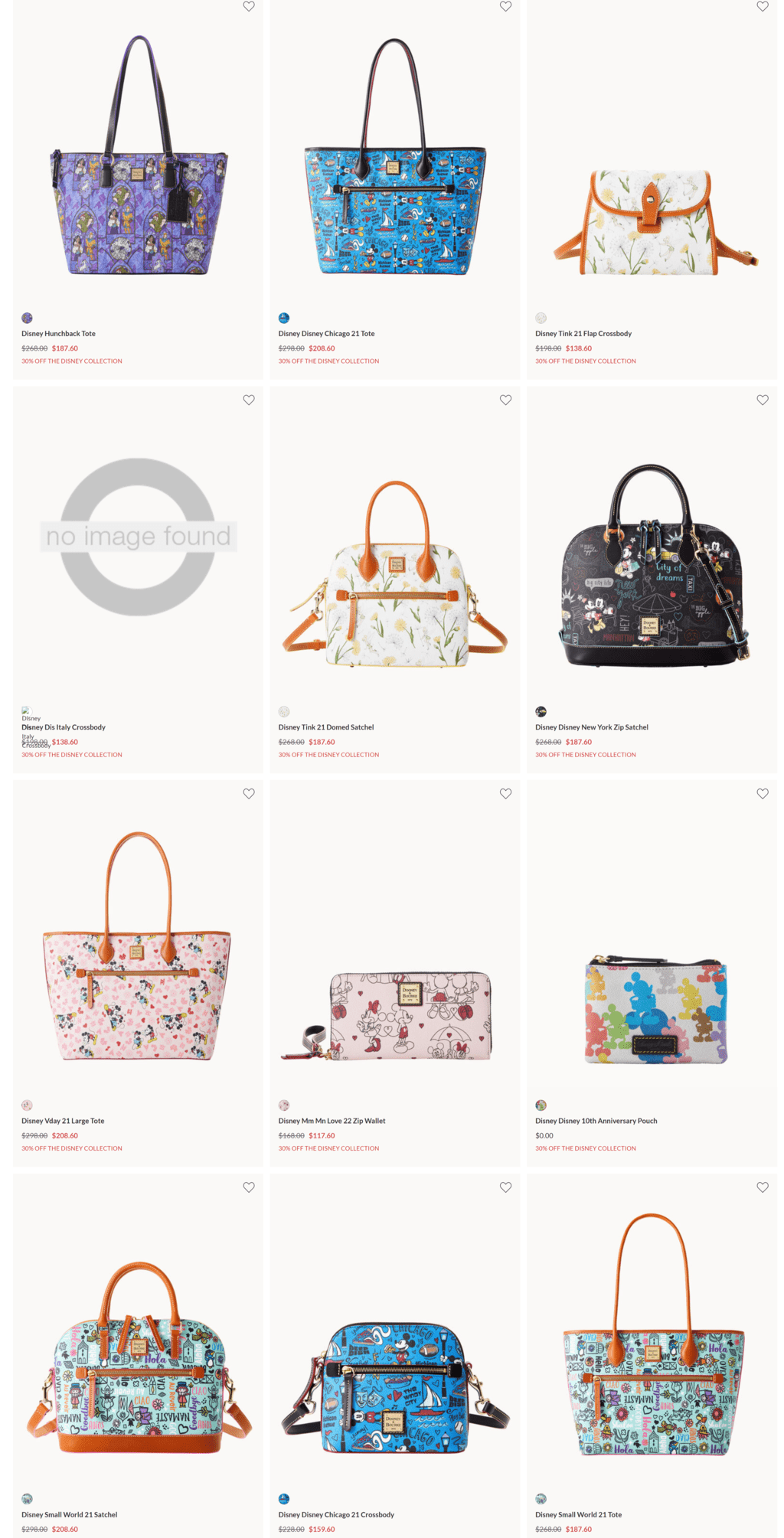 Disney Dooney and Bourke Online Tent Sale 2022 2021 happening now