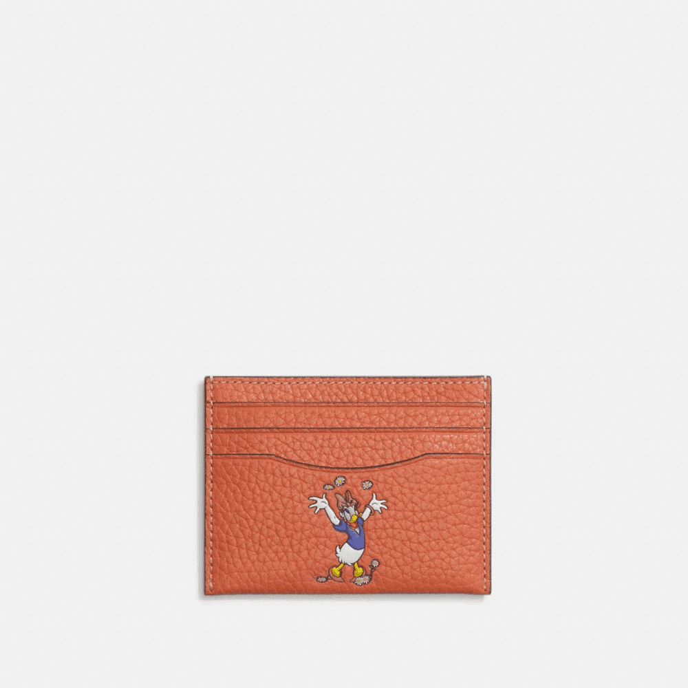 Disney X Coach Card Case with Daisy Duck in Regenerative Leather