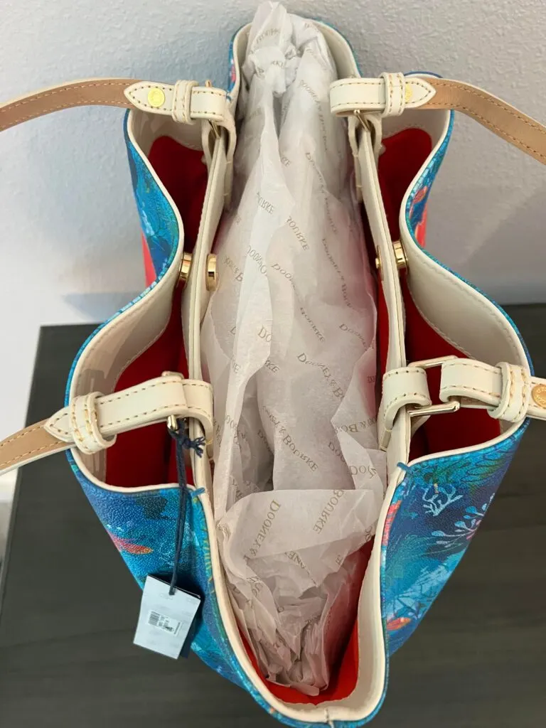 The Little Mermaid 2023 Tote (interior) by Dooney and Bourke