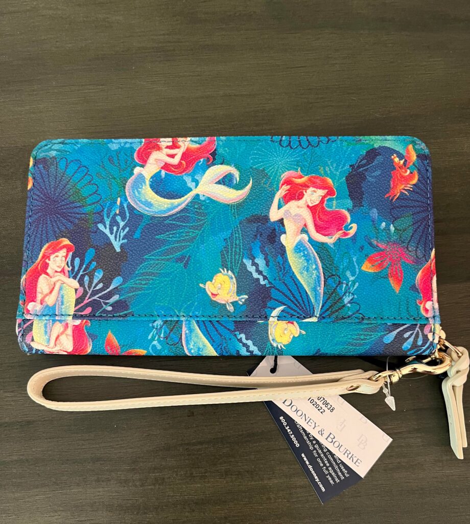 The Little Mermaid 2023 Wallet (back) by Dooney and Bourke 