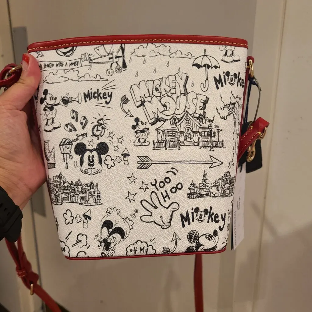 Mickey Sketch Art Crossbody Bag (back) by Disney Dooney & Bourke