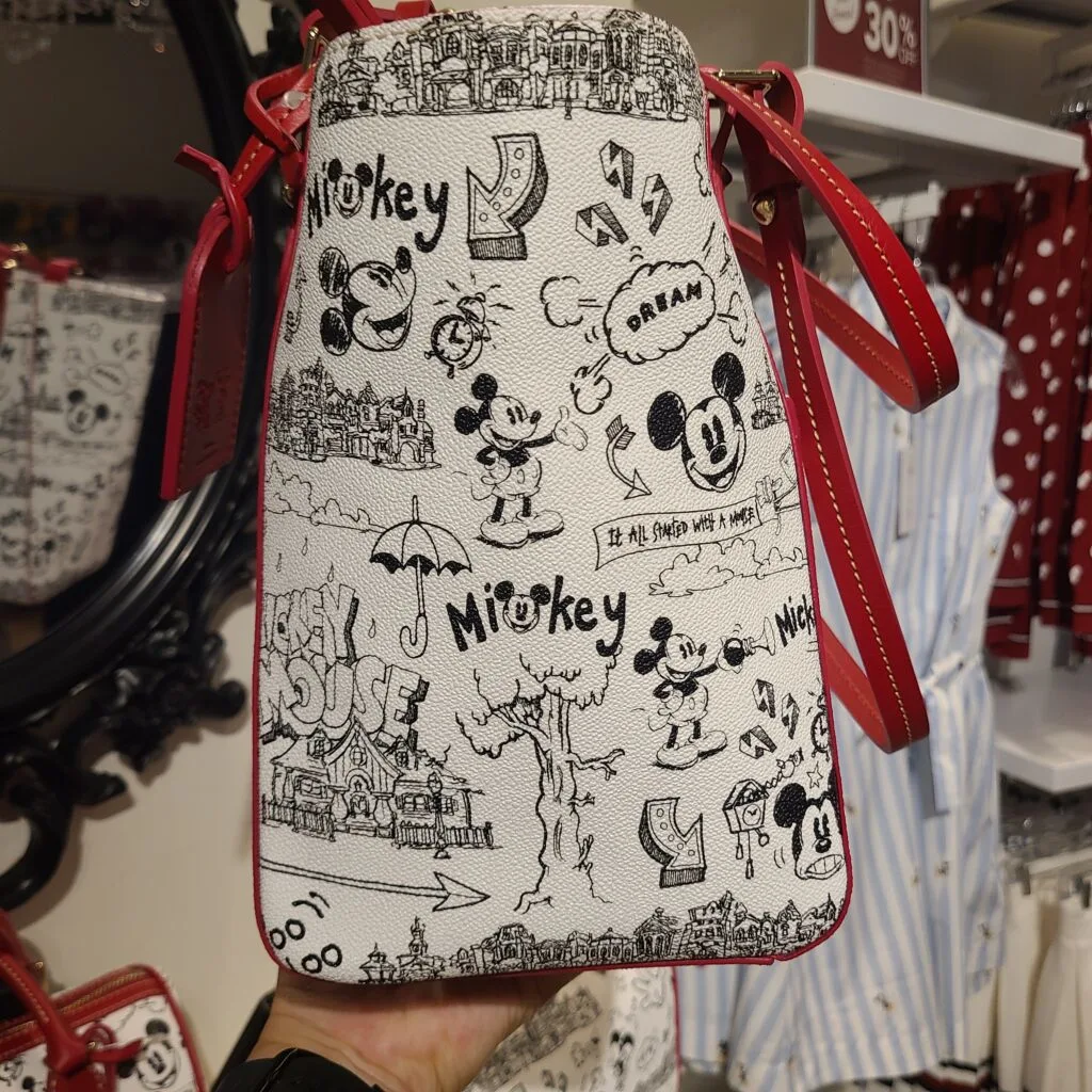 Mickey Sketch Art Tote Bag (side) by Disney Dooney & Bourke