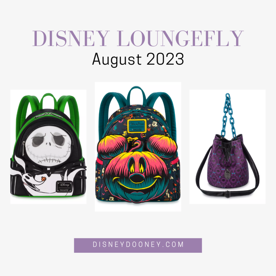 New Disney Loungefly Backpacks and Bags for August 2023 Disney Dooney