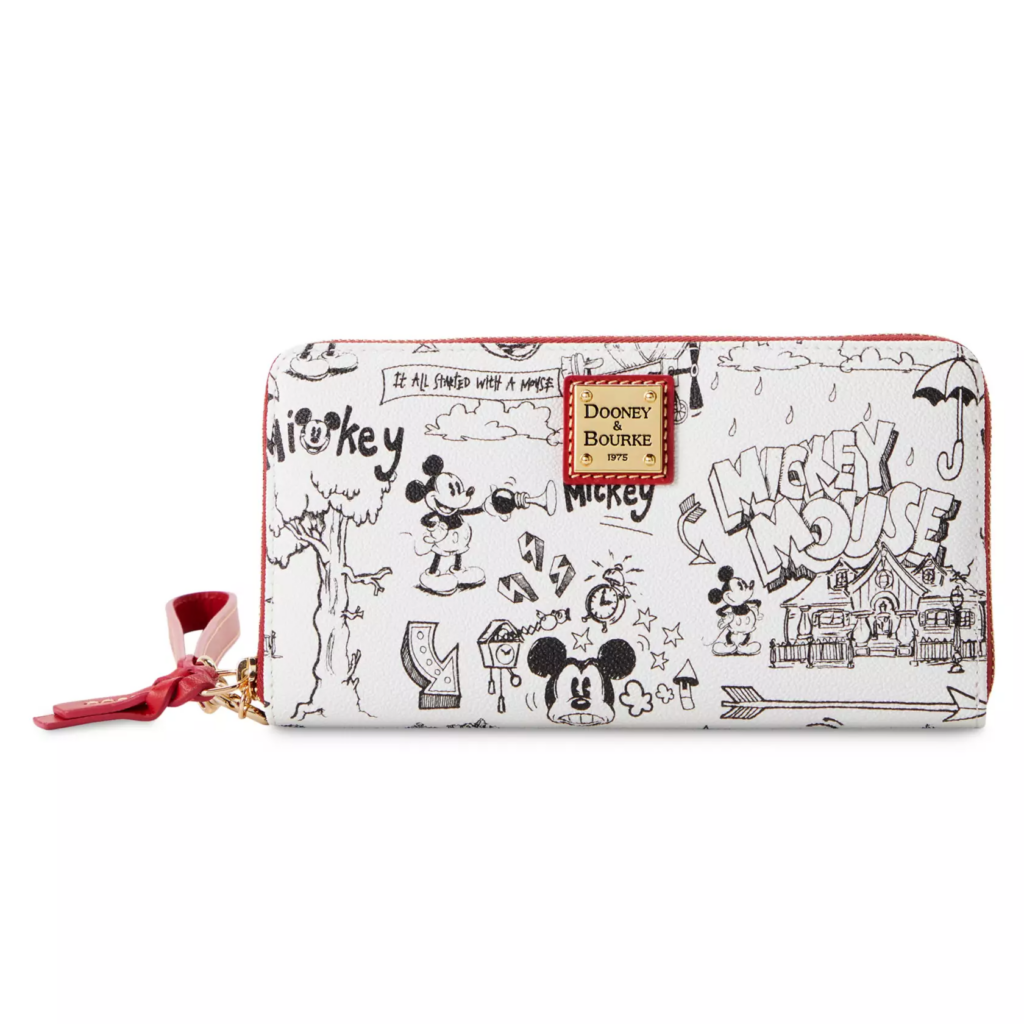 Mickey Mouse Sketch Art Dooney & Bourke Wristlet Wallet