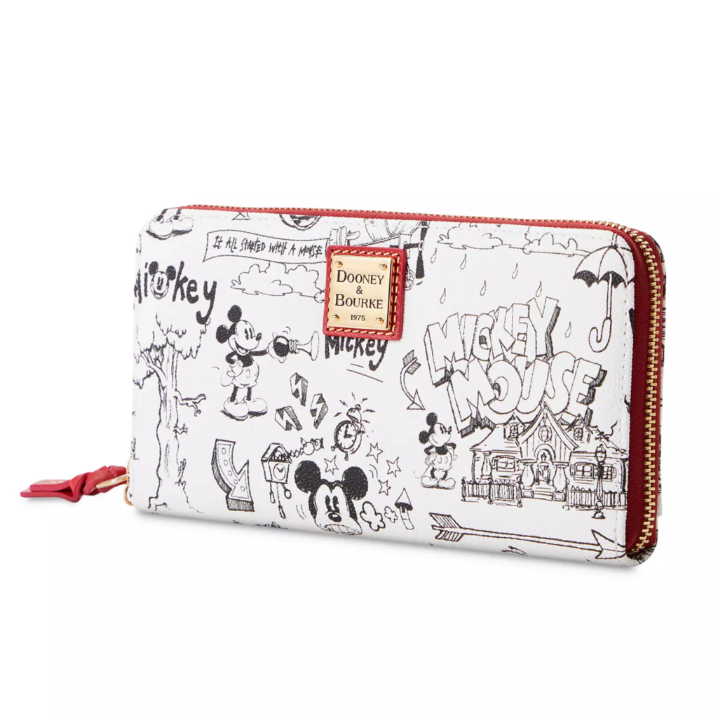 Mickey Mouse Sketch Art Dooney & Bourke Wristlet Wallet (side)
