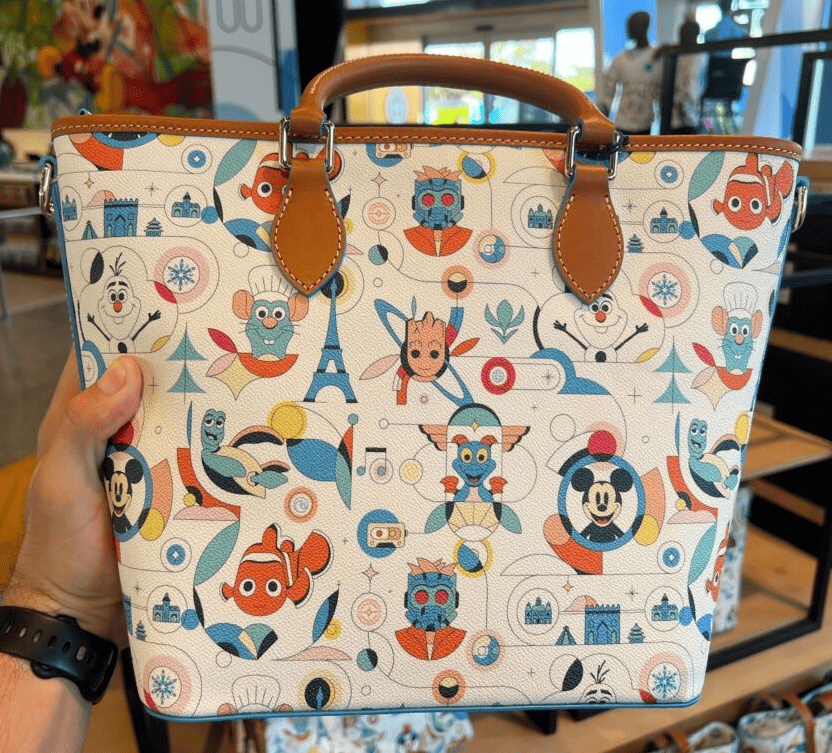 EPCOT Reimagined Handle Tote (back) by Disney Dooney & Bourke