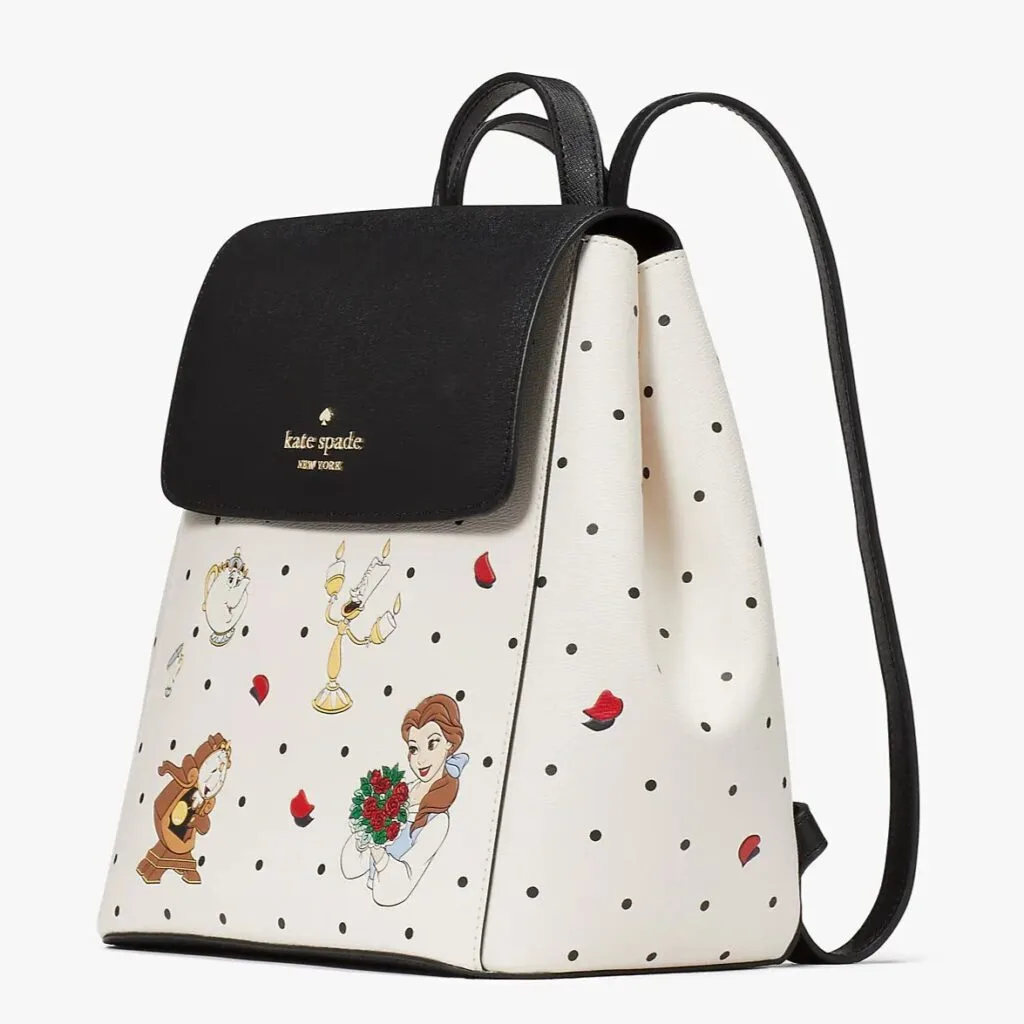 Disney X Kate Spade New York Beauty And The Beast Flap Backpack (side)