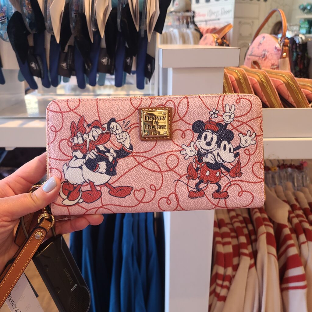 Valentine's Day 2024 Mickey and Friends Wristlet Wallet by Disney Dooney & Bourke