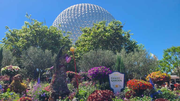 Spaceship Earth during EPCOT International Flower and Garden Festival