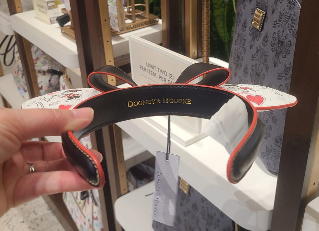 Mickey and Minnie Mouse Sweethearts Vault Dooney & Bourke Ear Headband (interior band) Mickey and Minnie Mouse Sweethearts Vault Dooney & Bourke Ear Headband (interior band)