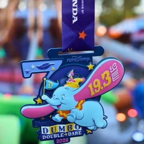 Disneyland Half Marathon Dumbo Double Dare Challenge 2026 Medal