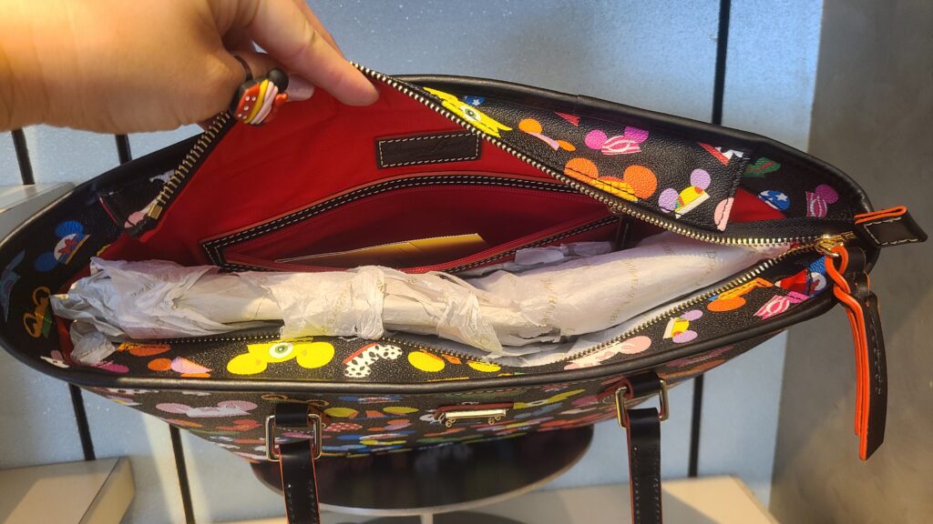 Mickey Mouse Ear Hat Tote Bag (interior) by Disney Dooney & Bourke - Disney Parks Exclusive