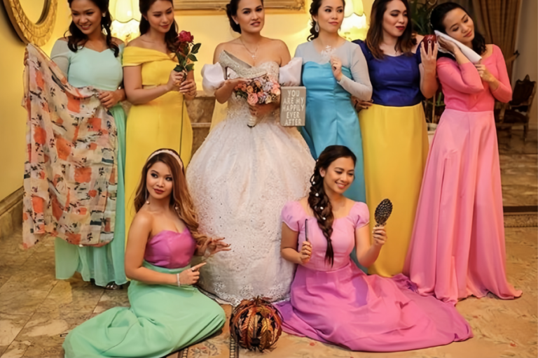 Magical Disney-Themed Bridesmaid Dresses for Your Enchanted Wedding Day