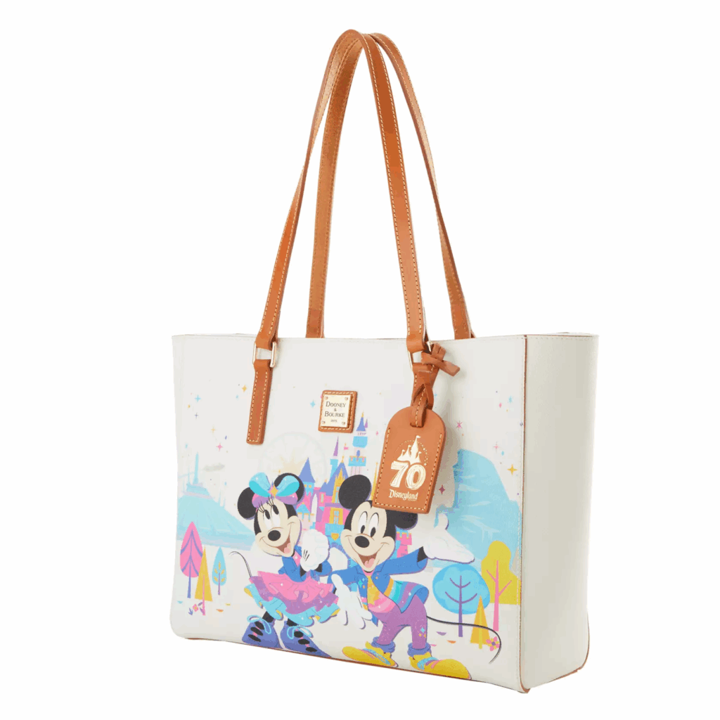 Mickey Mouse and Friends Dooney & Bourke Tote Bag – Disneyland 70th Anniversary (side) Mickey Mouse and Friends Dooney & Bourke Tote Bag – Disneyland 70th Anniversary (side)