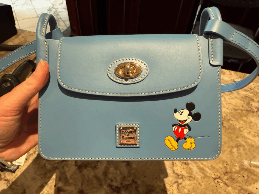 Mickey Mouse Blue Pinky Leather Crossbody Bag by Disney Dooney & Bourke Mickey Mouse Blue Pinky Leather Crossbody Bag by Disney Dooney & Bourke