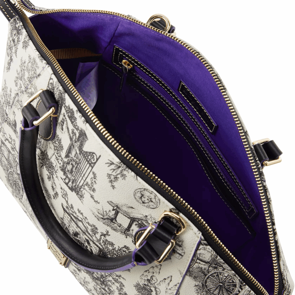 The Haunted Mansion Toile Dooney & Bourke Satchel (interior) The Haunted Mansion Toile Dooney & Bourke Satchel (interior)