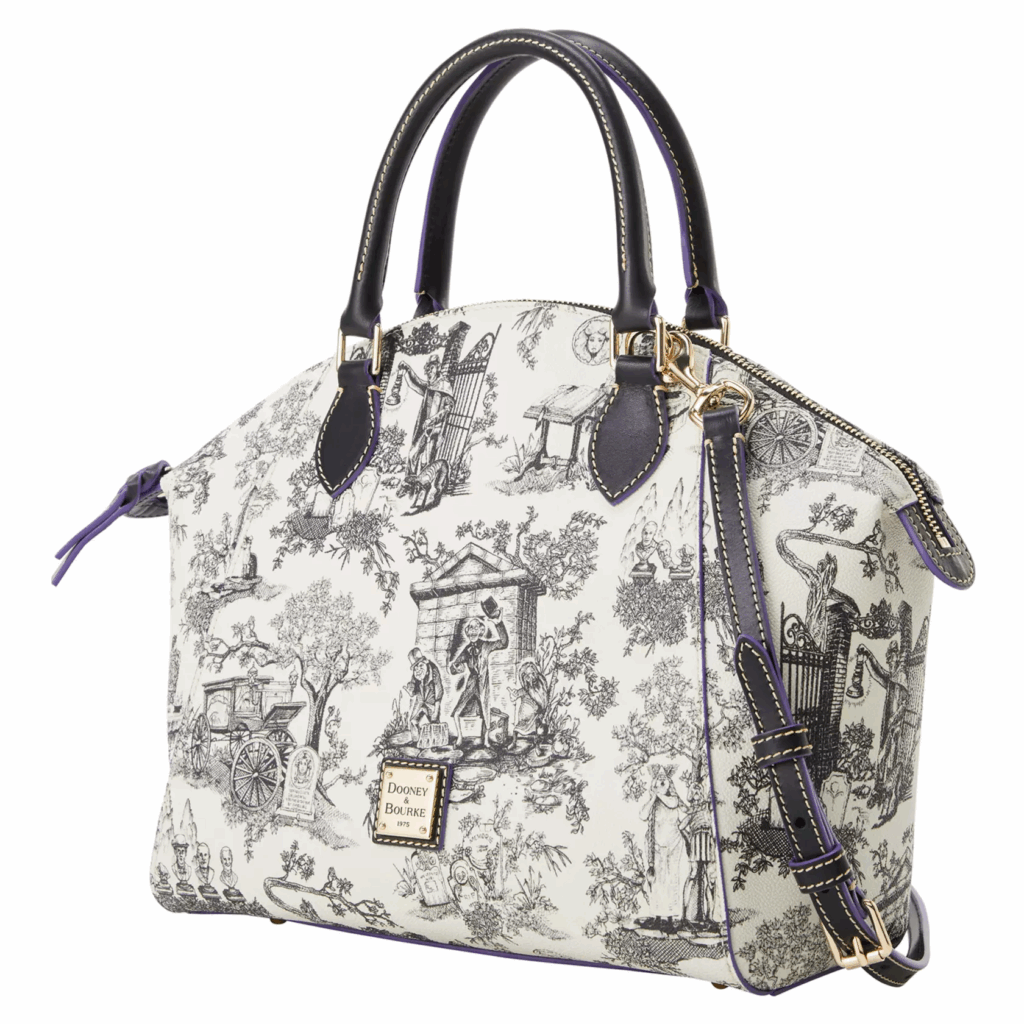 The Haunted Mansion Toile Dooney & Bourke Satchel (side) The Haunted Mansion Toile Dooney & Bourke Satchel (side)