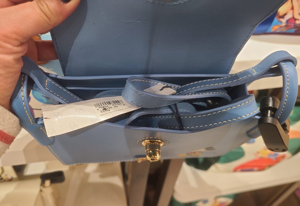 Mickey Mouse Blue Pinky Leather Crossbody Bag (interior) by Disney Dooney & Bourke Mickey Mouse Blue Pinky Leather Crossbody Bag (interior) by Disney Dooney & Bourke