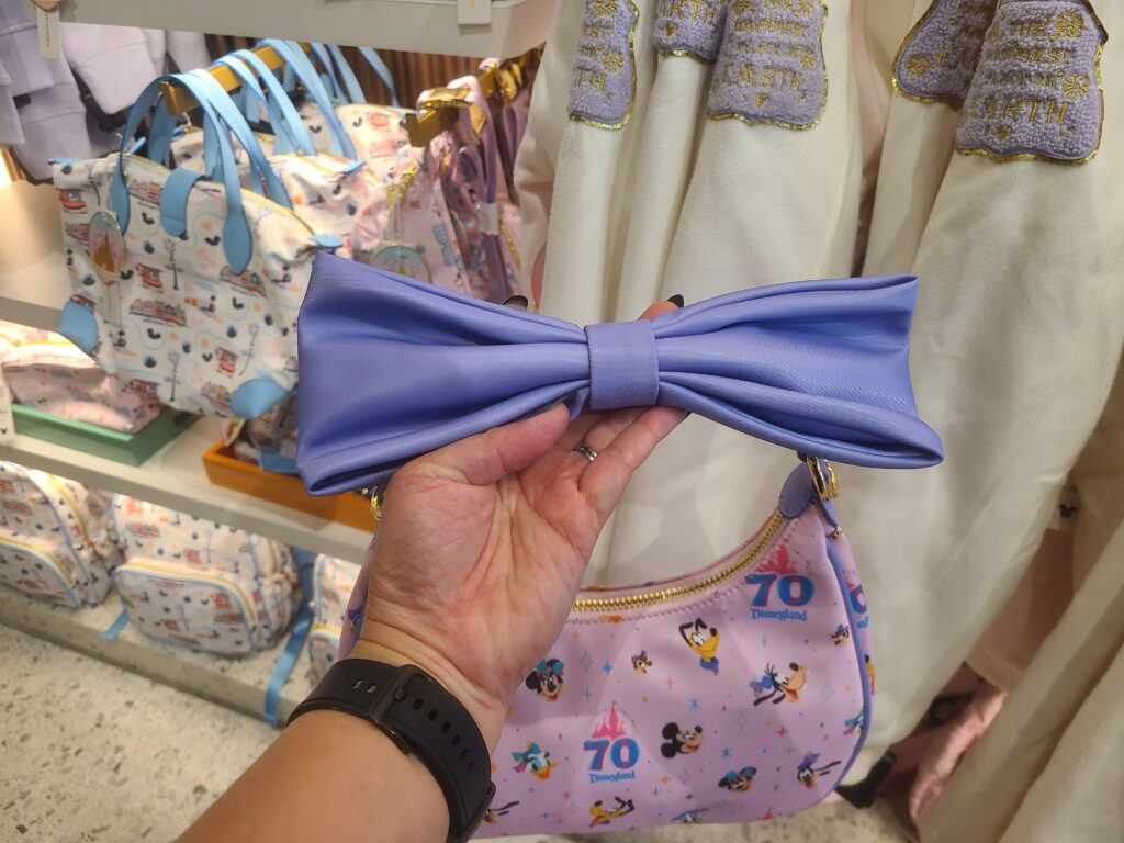 Disneyland 70th Anniversary Bow Handle Crossbody Bag by Stoney Clover Lane (handle)