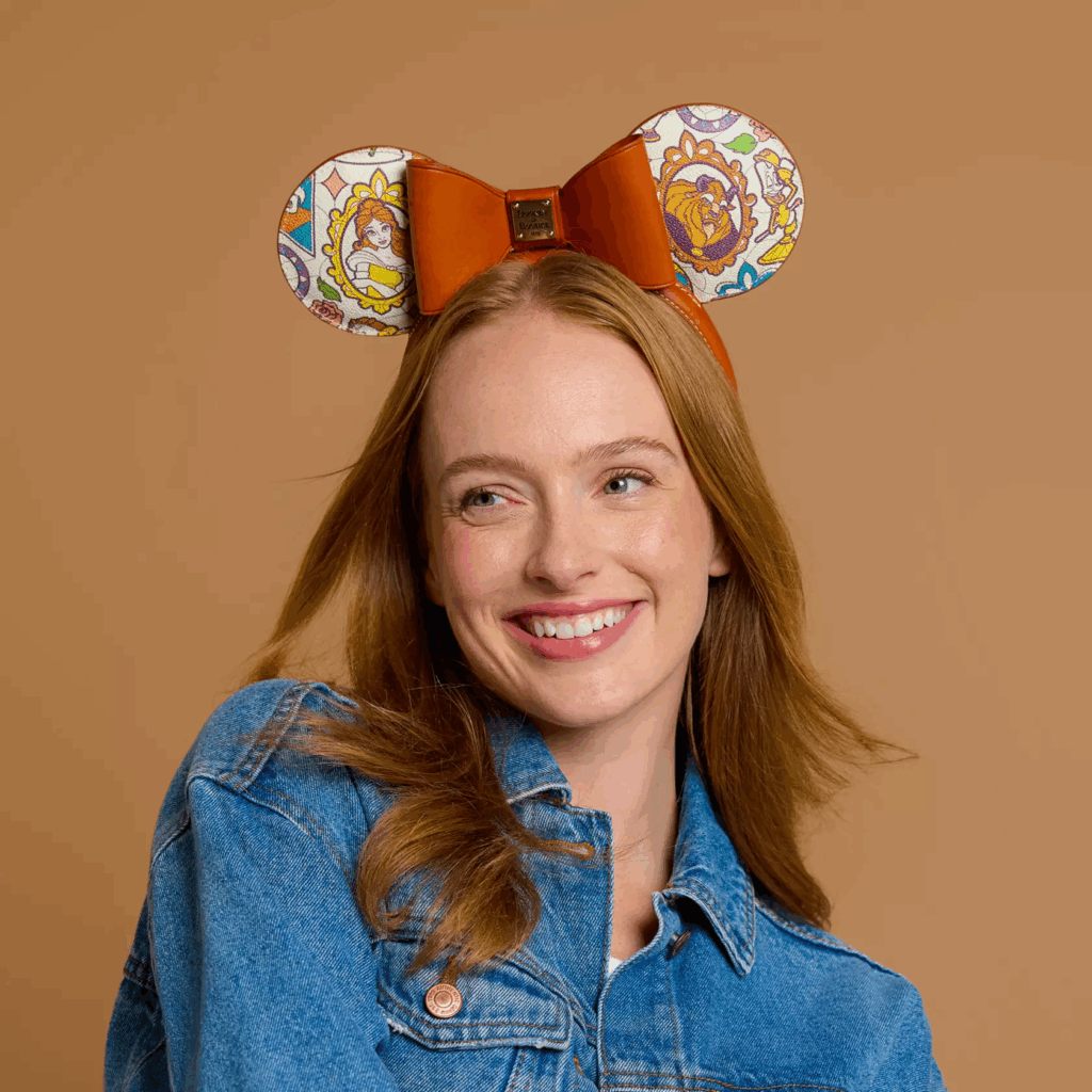 Beauty and the Beast Dooney & Bourke Ear Headband on model