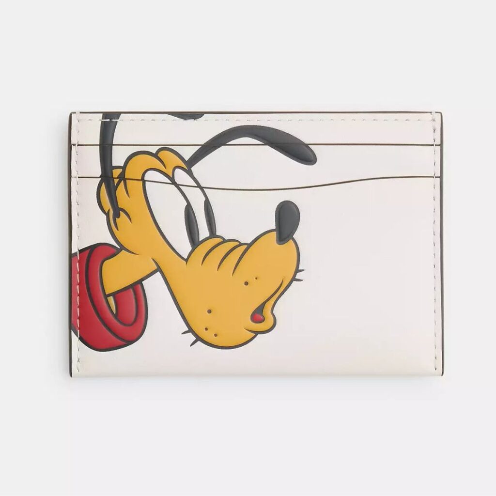 Disney X Coach Essential Card Case White With Pluto