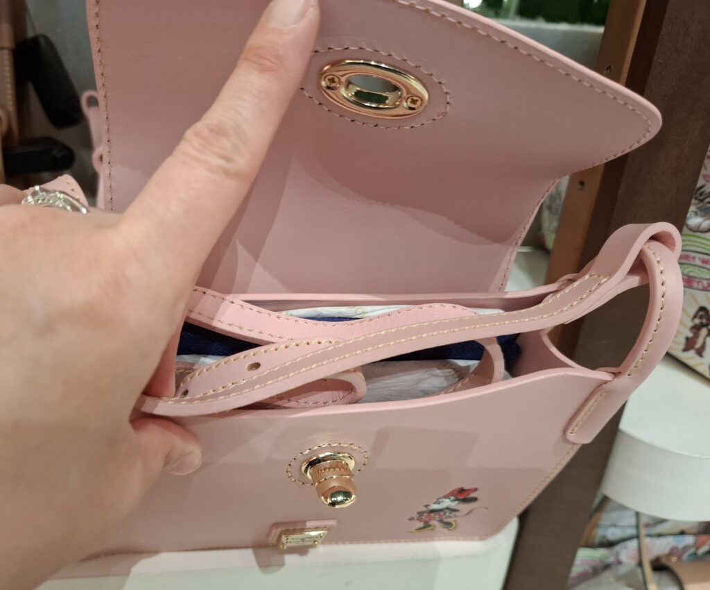 Minnie Pinky Crossbody Bag by Disney Dooney & Bourke (interior)