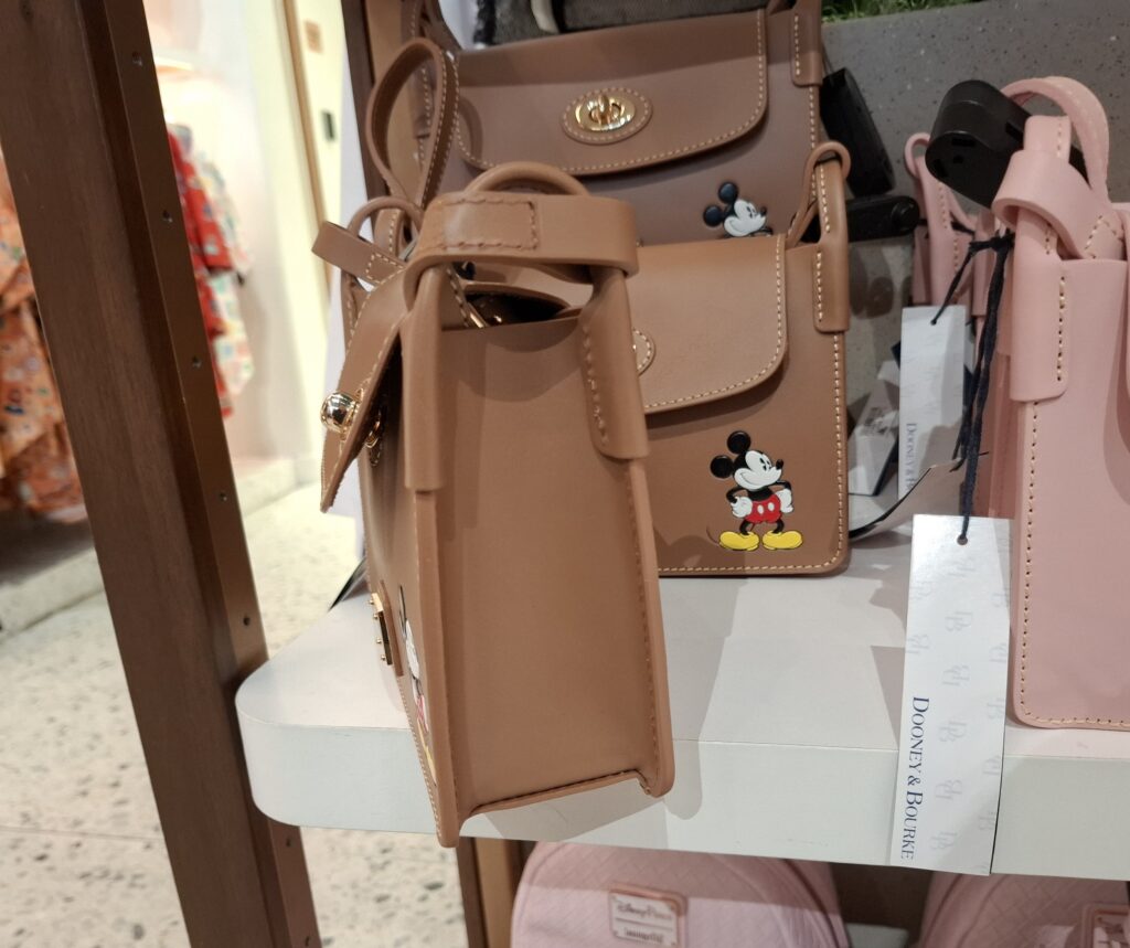 Mickey Brown Pinky Crossbody Bag by Disney Dooney & Bourke (side)