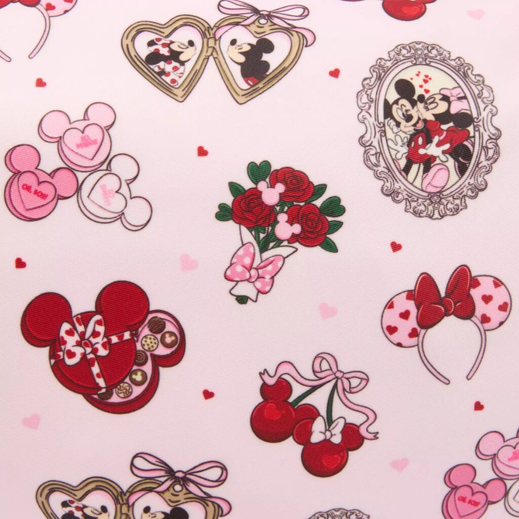 Mickey and Minnie Mouse Valentine's Day Belt Bag by Stoney Clover Lane (close up)