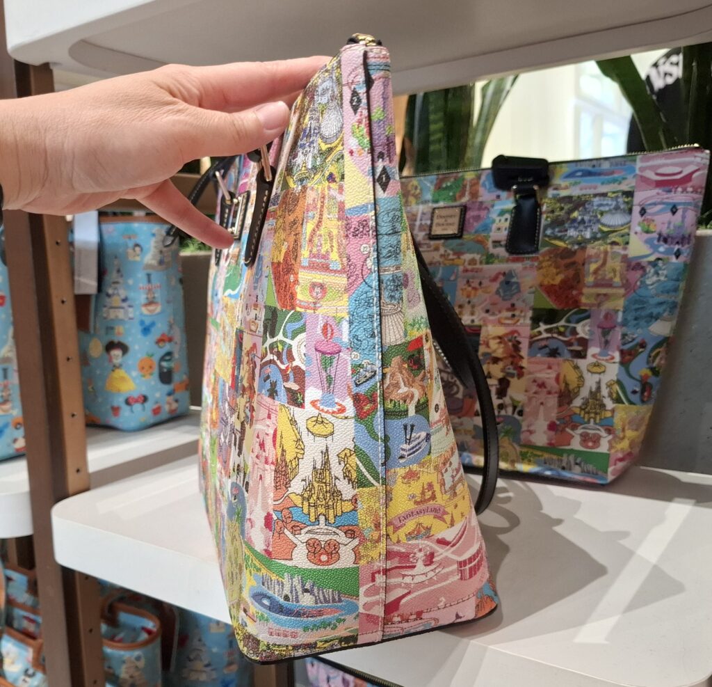 Disney Parks Vintage Maps Tote Bag by Disney Dooney & Bourke (side)