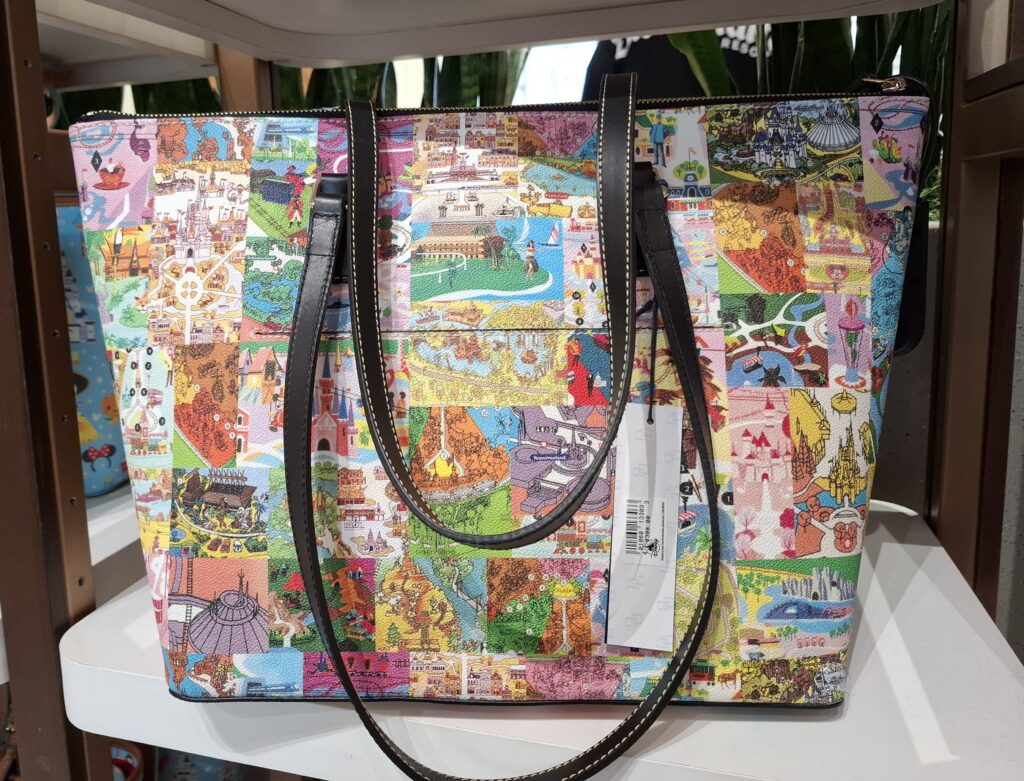Disney Parks Vintage Maps Tote Bag by Disney Dooney & Bourke (back)