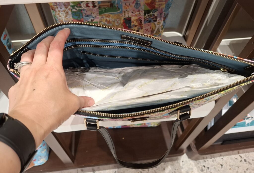 Disney Parks Vintage Maps Tote Bag by Disney Dooney & Bourke (interior)
