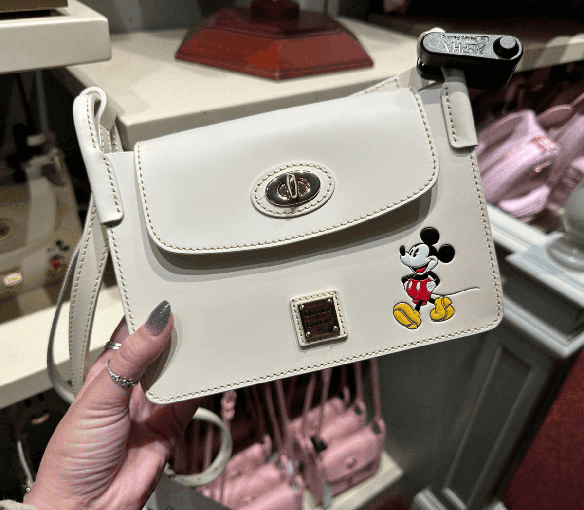 Mickey Mouse White Pinky Leather Crossbody Bag by Disney Dooney & Bourke