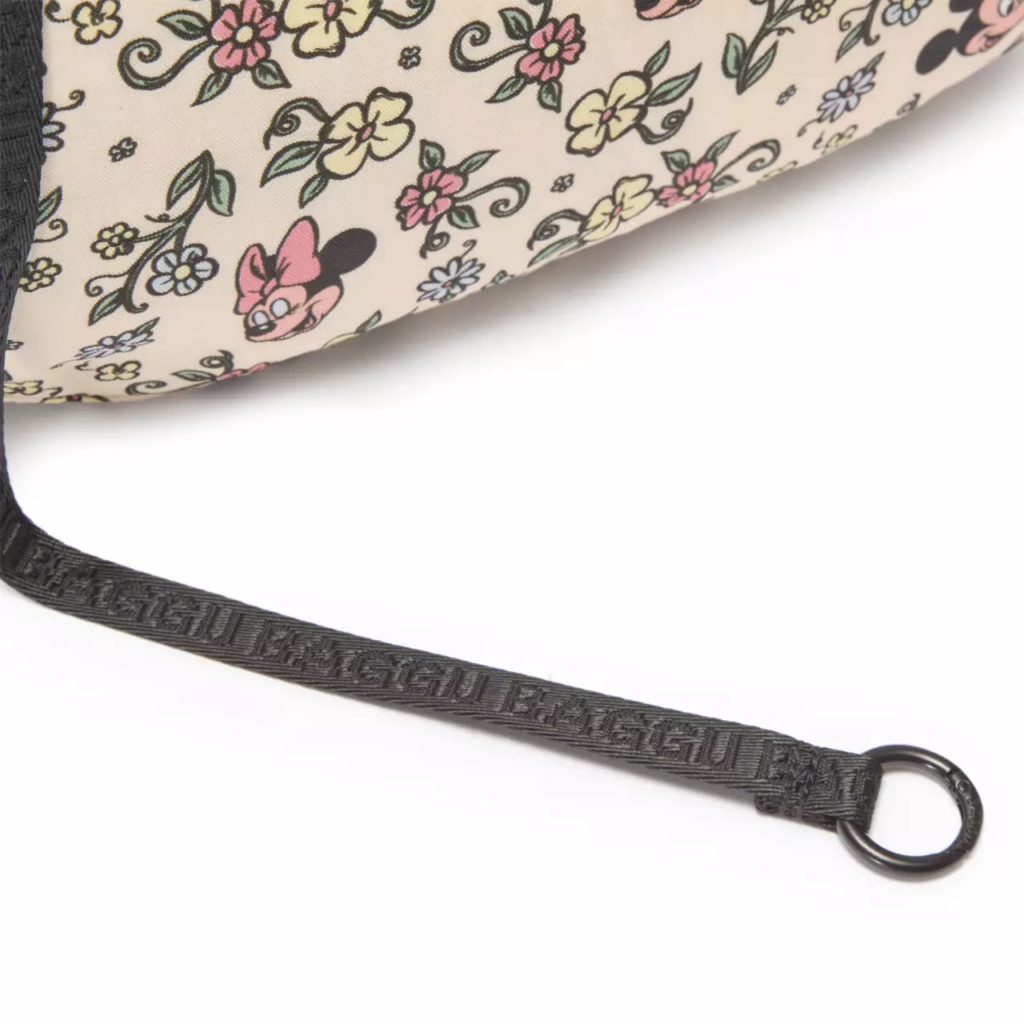Mickey and Minnie Mouse Floral Crescent Bag by Baggu (key leash) Mickey and Minnie Mouse Floral Crescent Bag by Baggu (key leash)