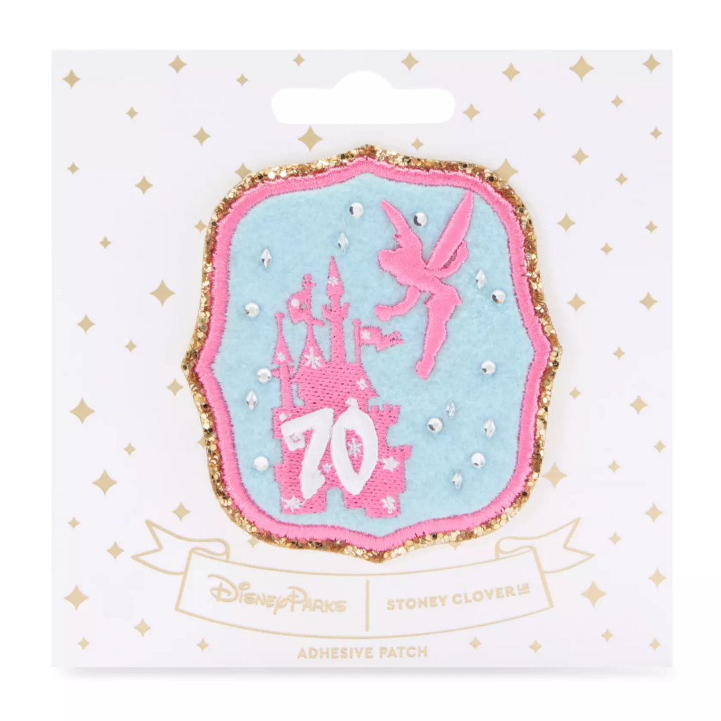 Tinker Bell and Sleeping Beauty Castle Patch by Stoney Clover Lane – Disneyland 70th Anniversary on card