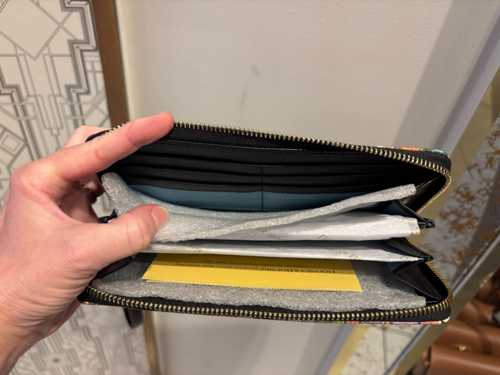 Vintage Maps Wristlet Wallet by Disney Dooney & Bourke (interior)