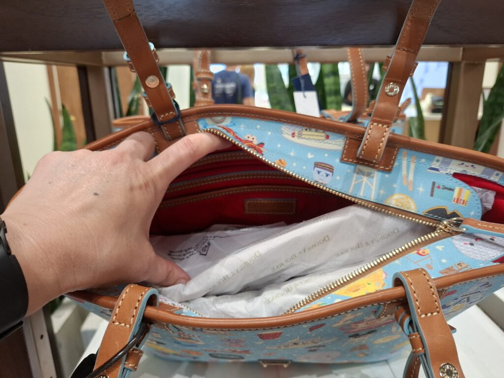 Disney Parks Dooney & Bourke Tote Bag by Jerrod Maruyama (interior)