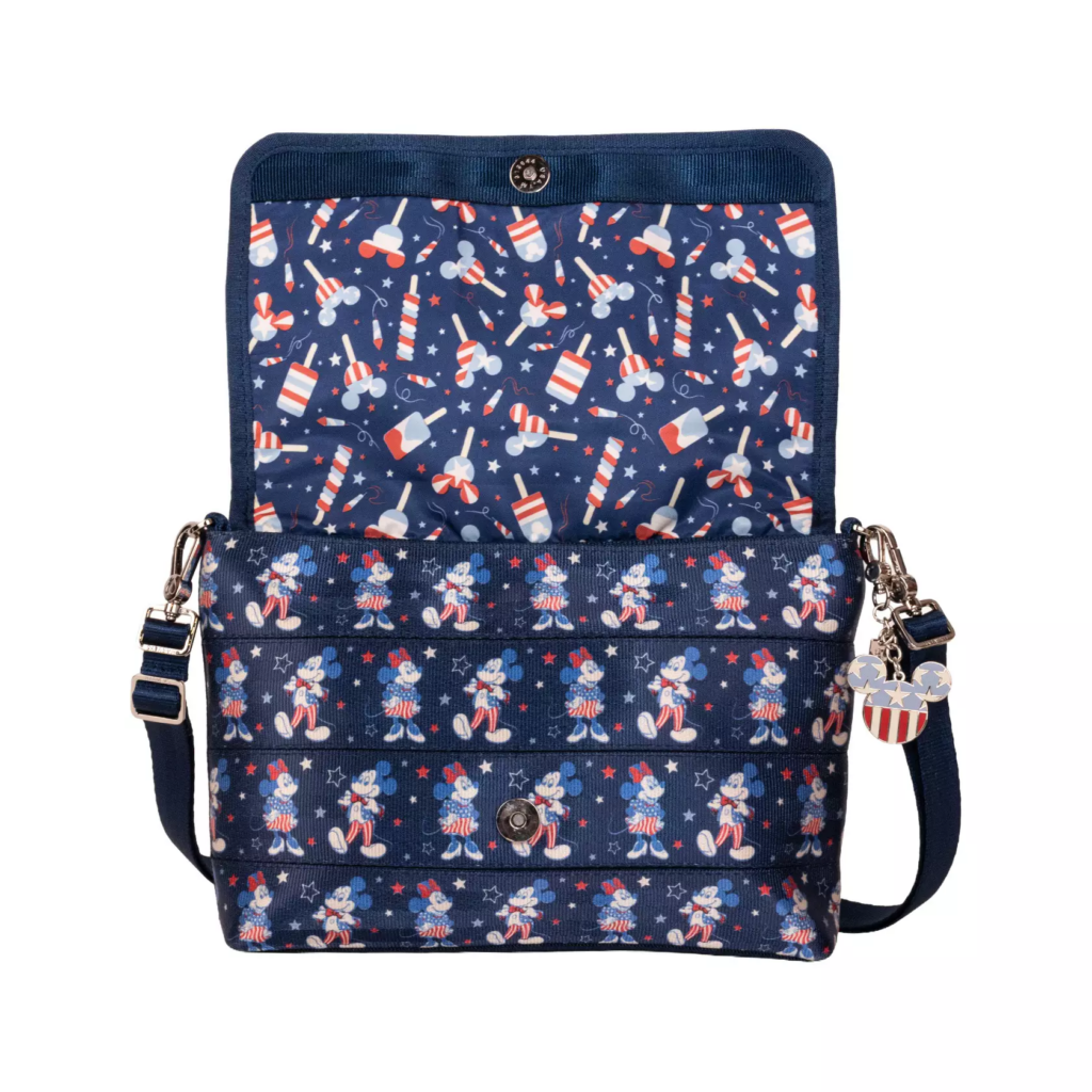 Mickey and Minnie Mouse Americana Crossbody Bag by Harveys (interior)