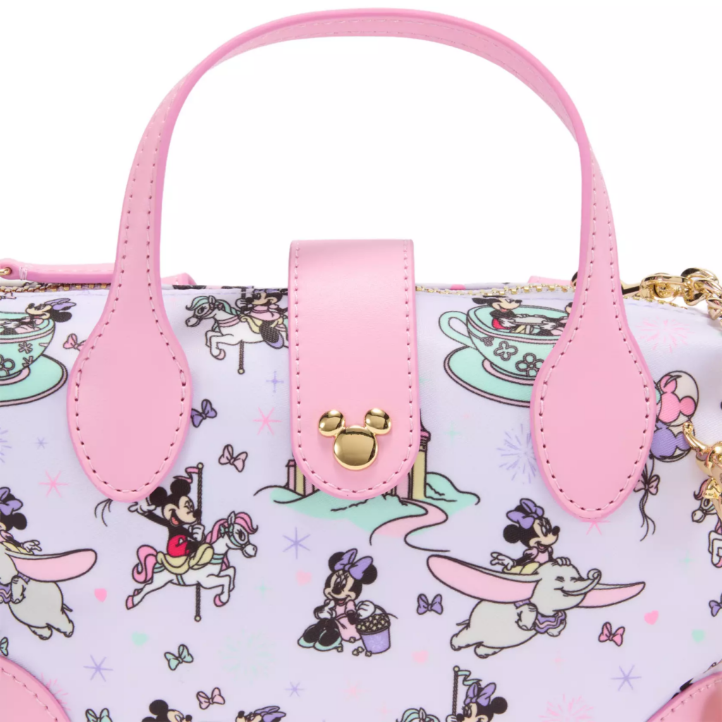 Mickey and Minnie Mouse in the Parks Mini Pouchette Bag by Stoney Clover Lane (handles)