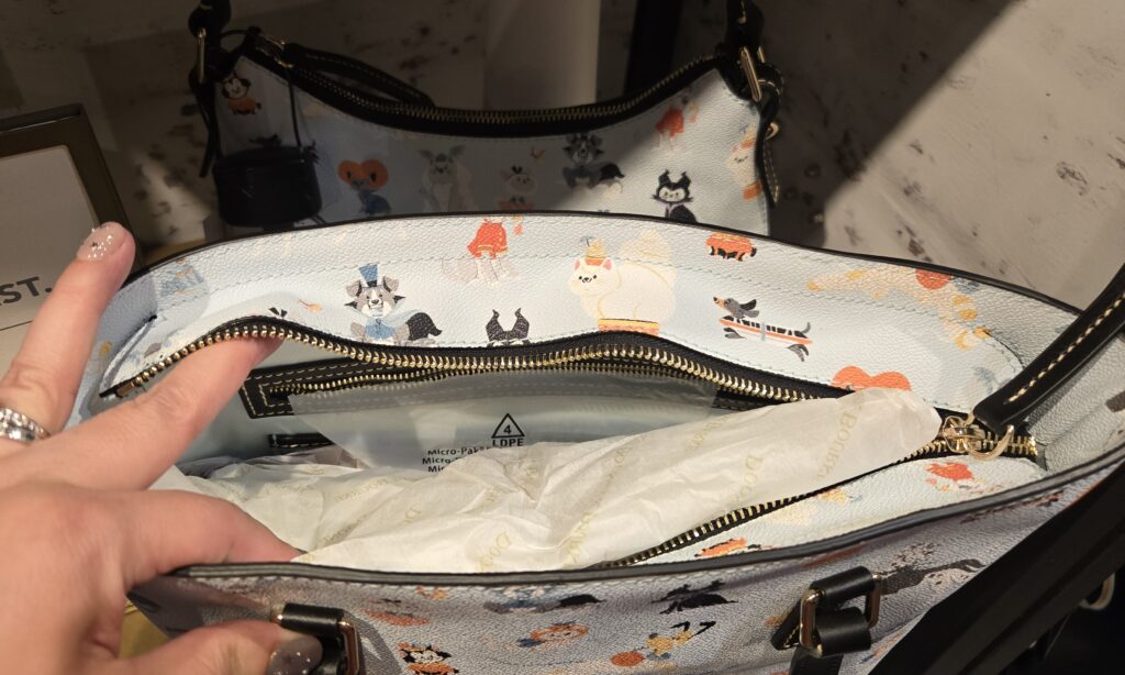 Halloween Cats and Dogs Tote Bag by Disney Dooney & Bourke (interior) Halloween Cats and Dogs Tote Bag by Disney Dooney & Bourke (interior)