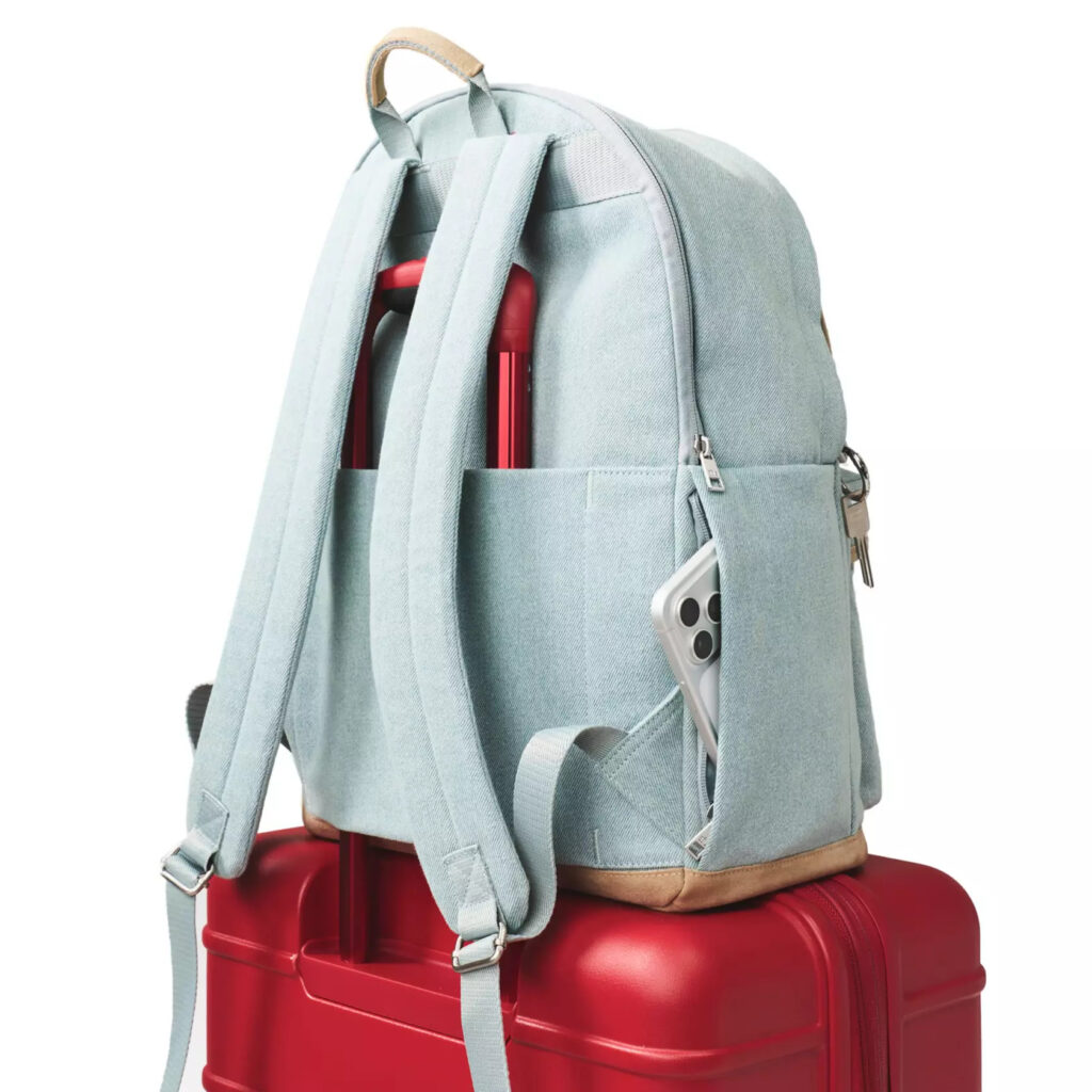 Mickey Mouse Denim Backpack by BÉIS (trolley sleeve)