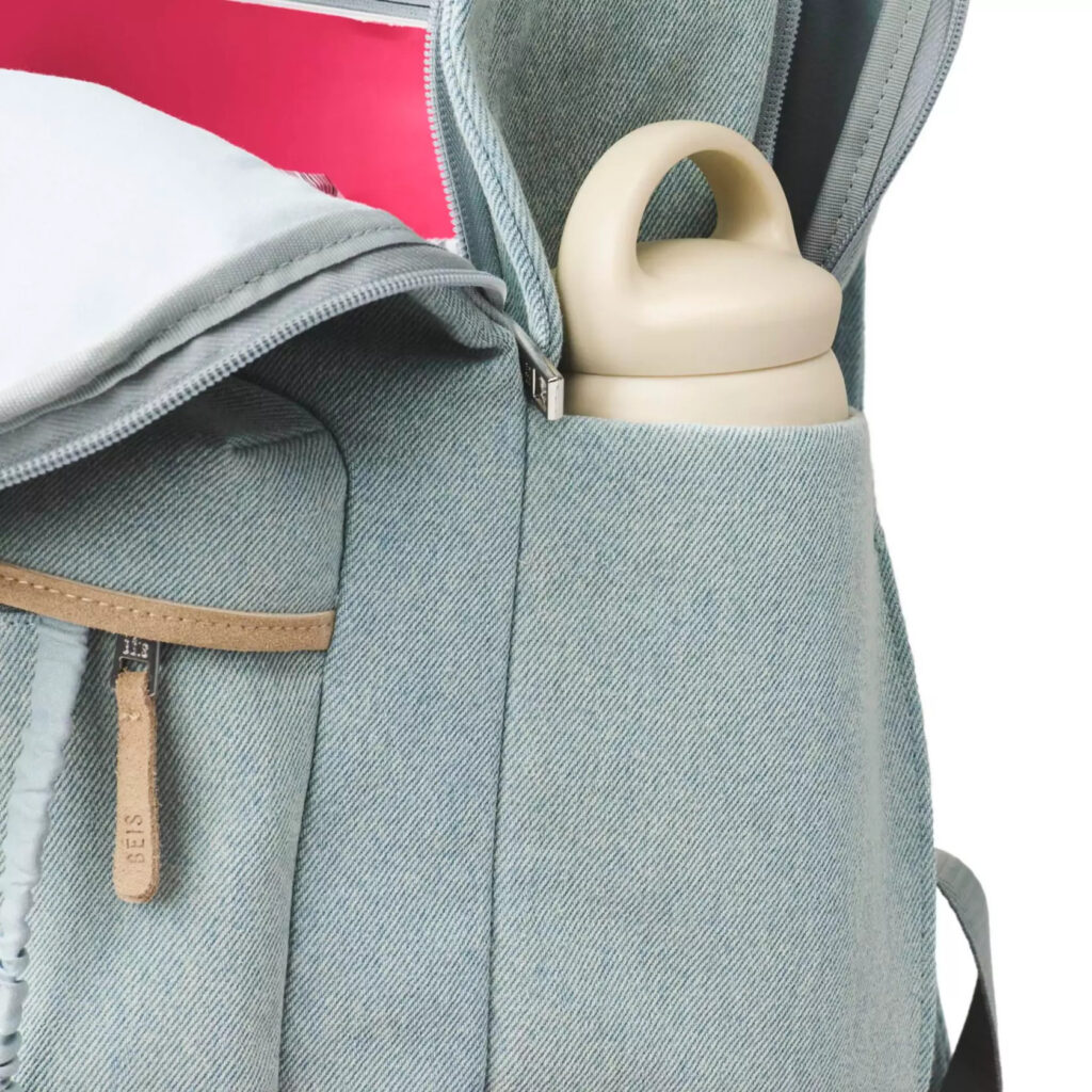Mickey Mouse Denim Backpack by BÉIS (water bottle pocket)