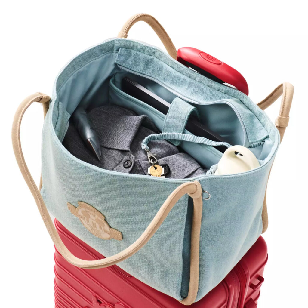 Mickey Mouse Denim Tote Bag by BÉIS (interior)