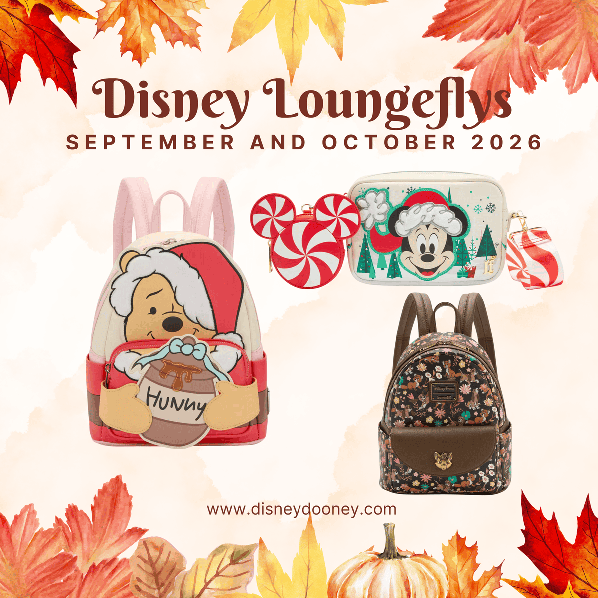 Disney Loungeflys for September and October 2026